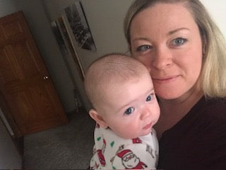 Picture of myself and my son who passed away aged 6 months from Leukemia - he is my inspiration for momandmememories.com