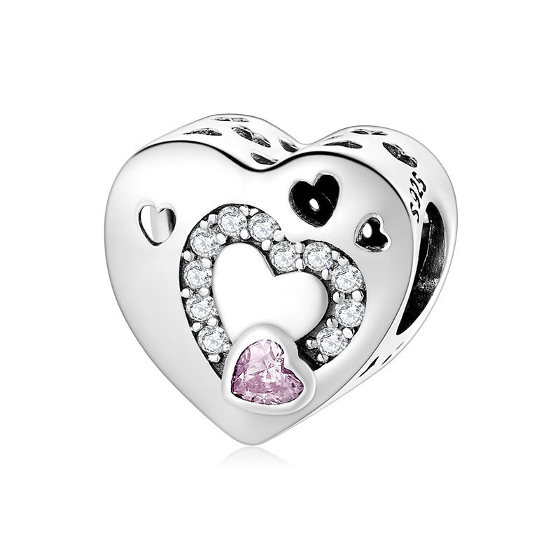 Sterling Silver loose beads - various heart shape bead designs