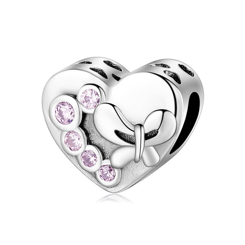 Sterling Silver loose beads - various heart shape bead designs