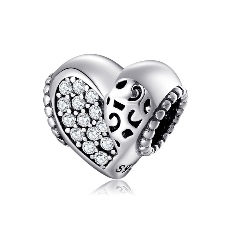 Sterling Silver loose beads - various heart shape bead designs