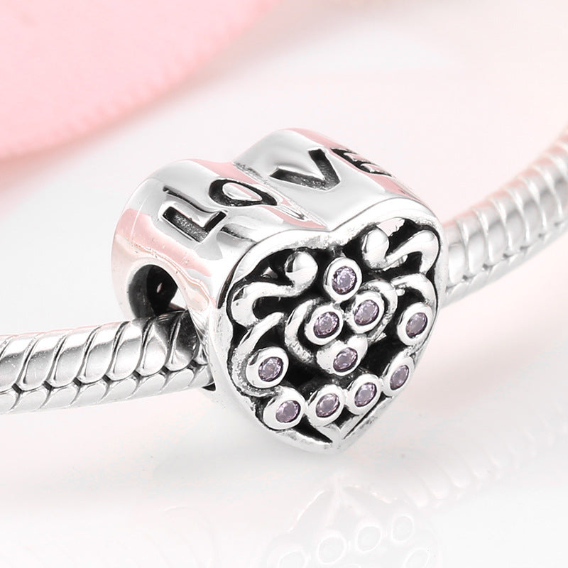 Sterling Silver loose beads - various heart shape bead designs