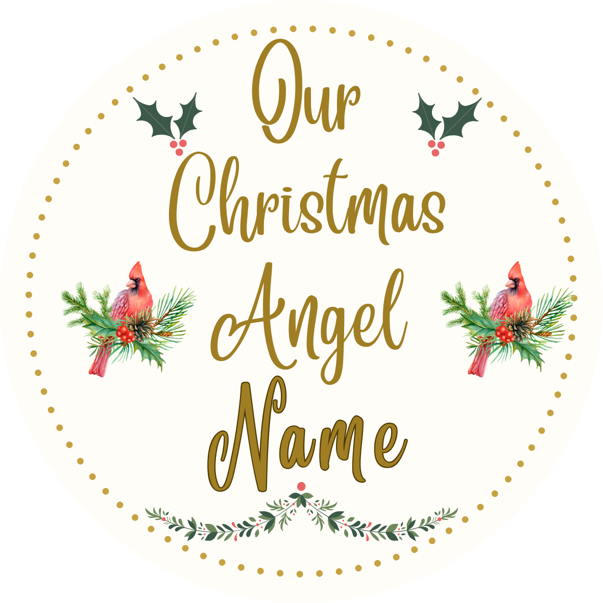 Our Christmas Angel, Personalized Ceramic Ornament, (1pc)