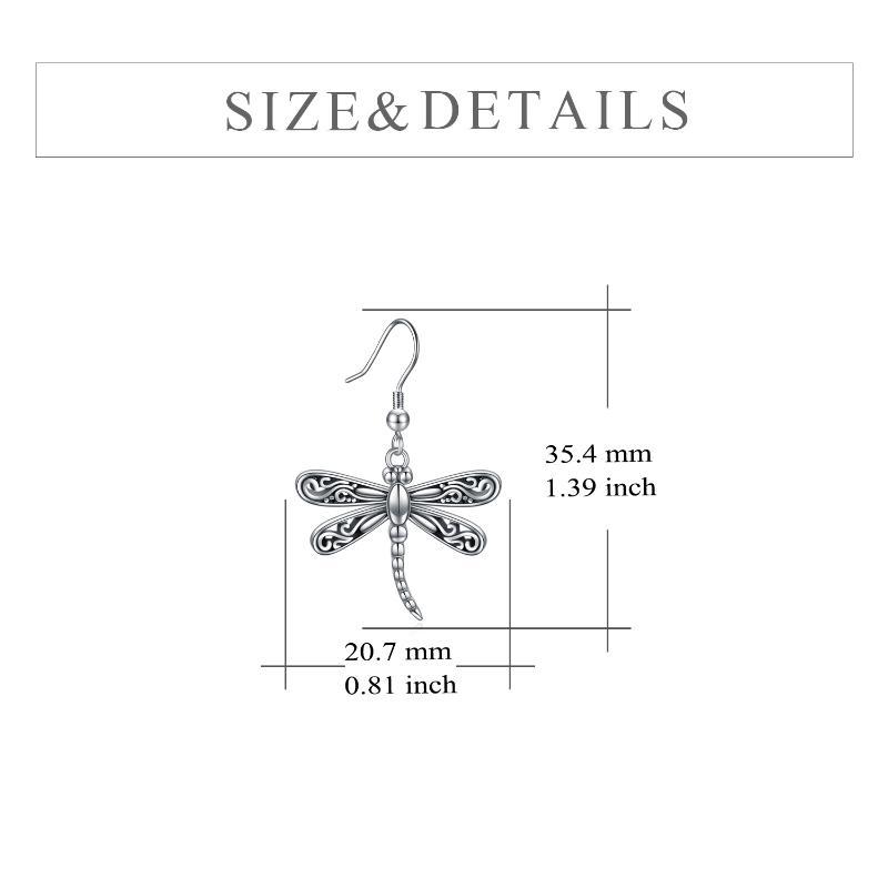 Dragonfly Drop Earrings - Sterling Silver