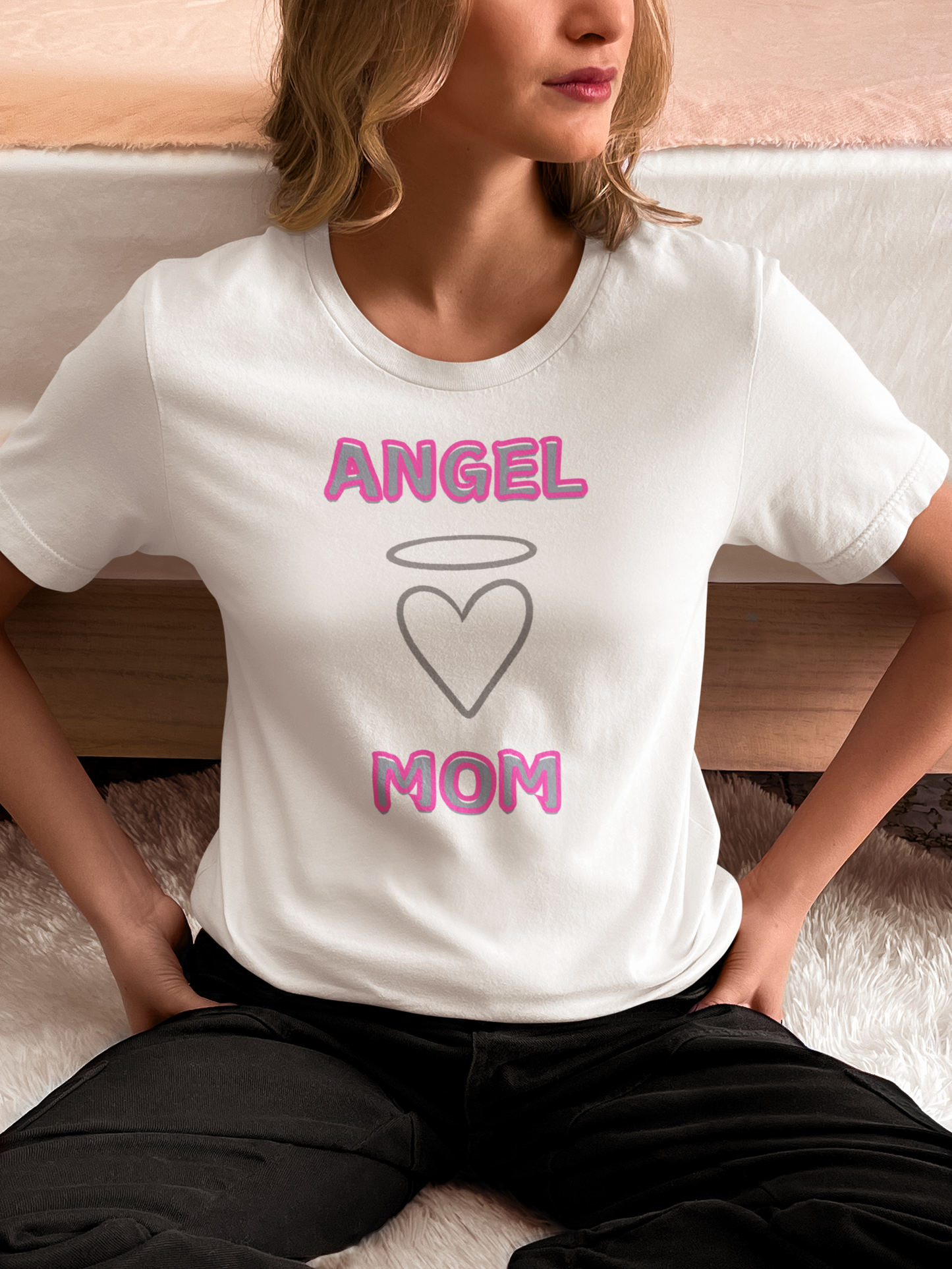 Angel Mom Women's Tee - Super Soft T-shirt