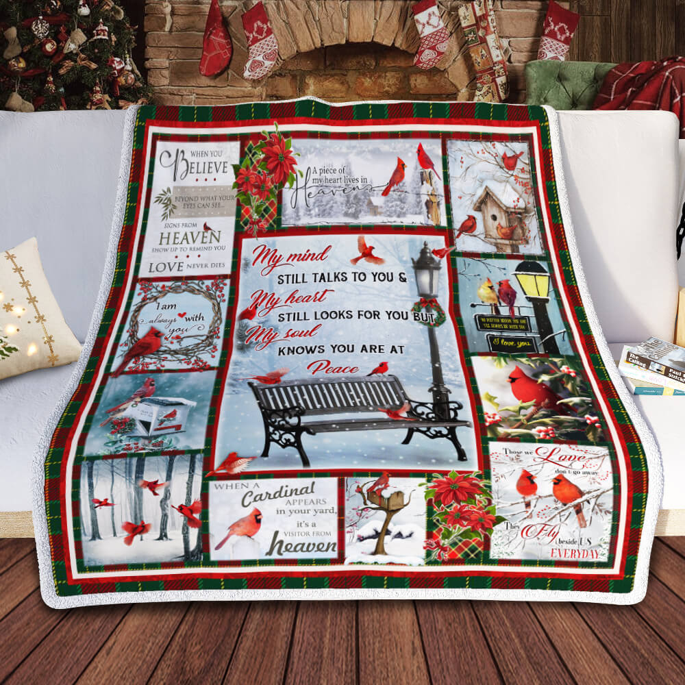 Cardinal blanket (throw for sofa or bed)