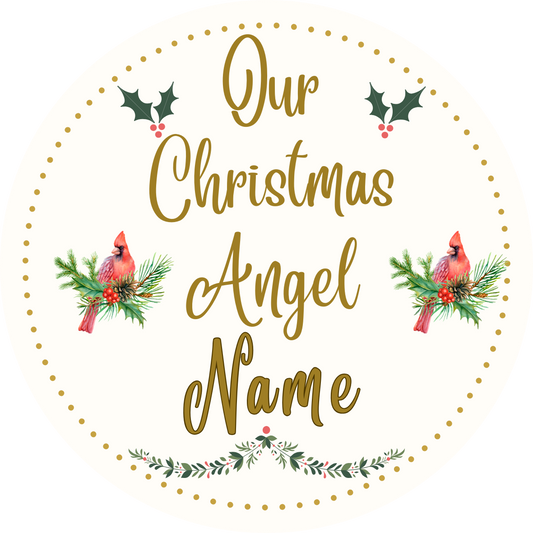 Our Christmas Angel, Personalized Ceramic Ornament, (1pc)