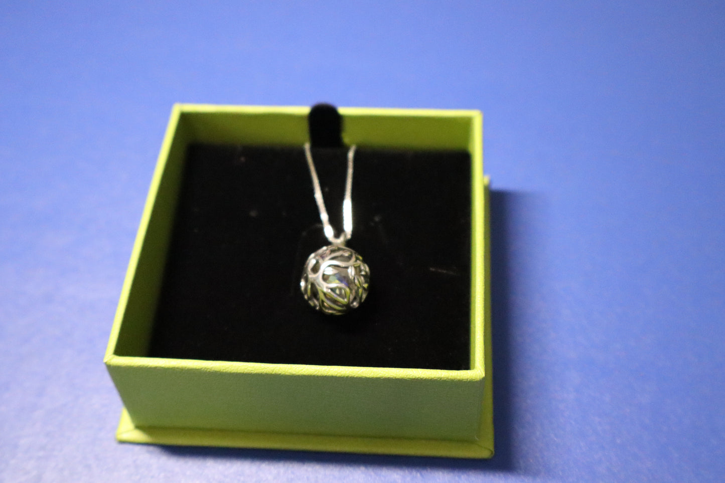 Aurora Borealis Crystal Tree of life Cremation Urn Necklace